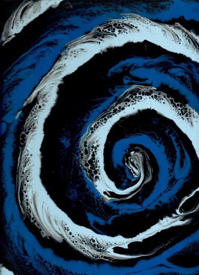 Psychedelic Blue Swirl Sign
